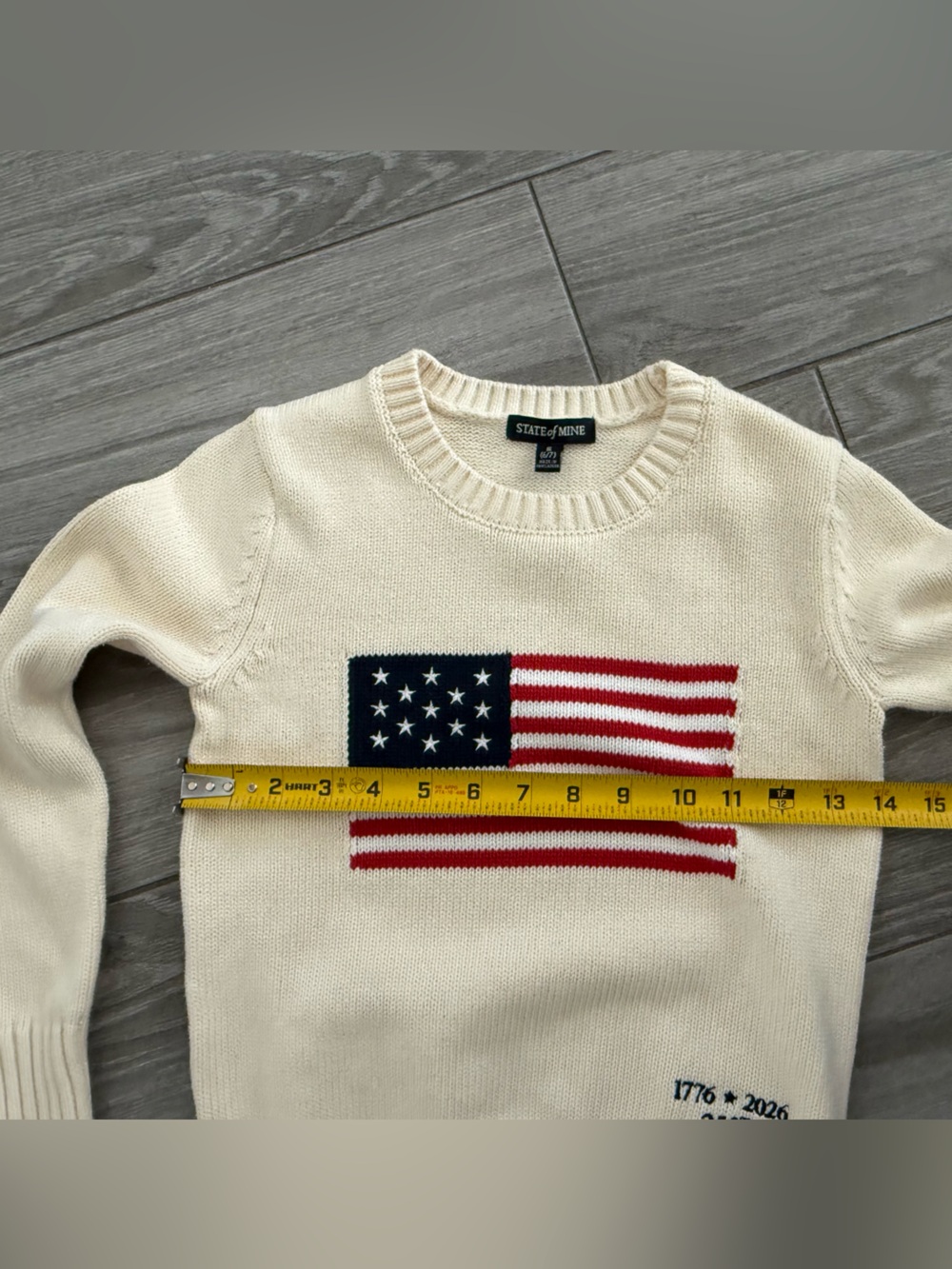 State of Mine|Kids American Flag Knit Sweater,fisherman style•••NWT,Americano - Picture 14 of 15